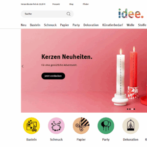 Screenshot vom idee. Onlineshop